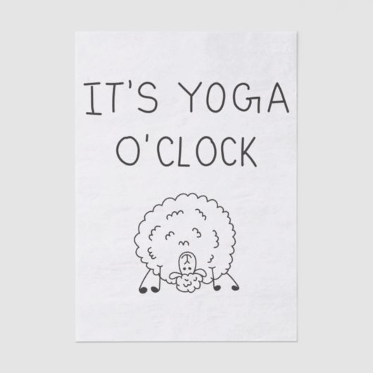 It’s Yoga O’Clock Sheep Seidenpapier (Vorderseite)