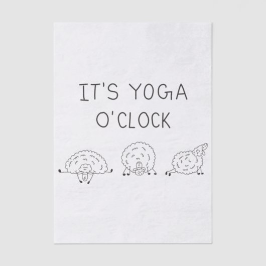 It’s Yoga O’Clock Sheep Seidenpapier (Vorderseite)