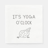 It’s Yoga O’Clock Sheep Serviette (Vorderseite)
