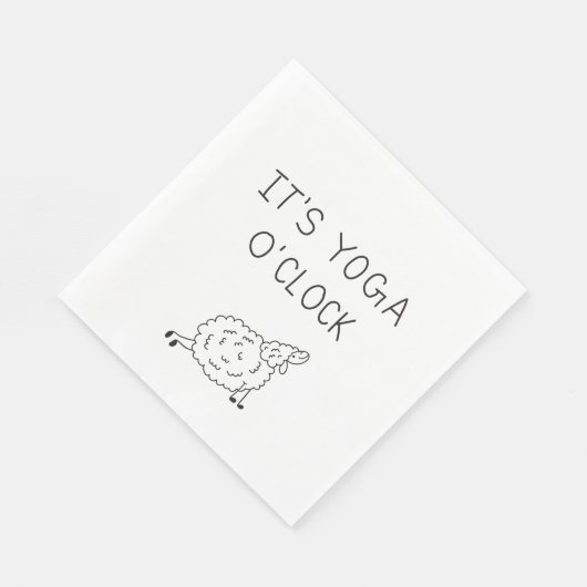 It’s Yoga O’Clock Sheep Serviette (Ecke)