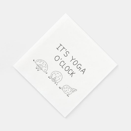 It’s Yoga O’Clock Sheep Serviette (Ecke)