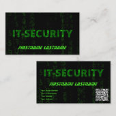 IT-Security Cybercrime-Spezialist für Cybersicherh Visitenkarte (Vorne/Hinten)
