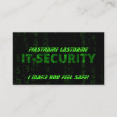 IT-Security Cybercrime-Spezialist für Cybersicherh Visitenkarte (Vorderseite)