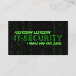 IT-Security Cybercrime-Spezialist für Cybersicherh Visitenkarte