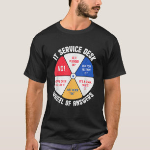 IT-Service-Desk-Rad der Antworten Informationen T-Shirt