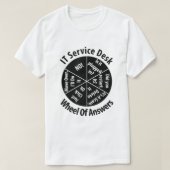 IT Service Desk Wheel of Answer Geschenkideen T T-Shirt (Design vorne)