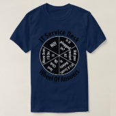 IT Service Desk Wheel of Answer Information Techno T-Shirt (Design vorne)