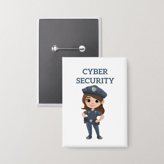 IT-Sicherheit: Digitaler Verteidiger Button (Vorderseite/Rückseite)