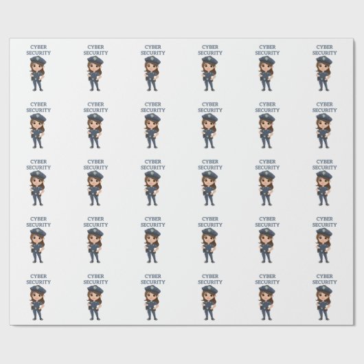 IT-Sicherheit: Digitaler Verteidiger Geschenkpapier (Flach)