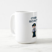 IT-Sicherheit: Digitaler Verteidiger Kaffeetasse (Vorderseite Links)