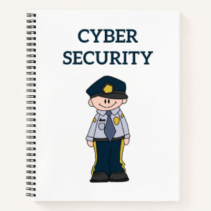 IT-Sicherheit: Digitaler Verteidiger Notizblock