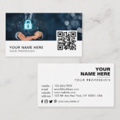 IT-Sicherheit Internet-Sicherheit Cybersecuri QR-C Visitenkarte (Vorne/Hinten)