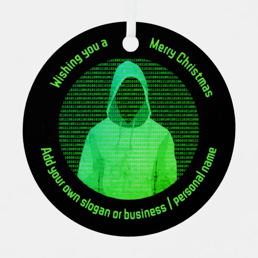 IT-Sicherheit zu Weihnachten - Bleibe Sichere Werb Ornament Aus Metall (Vorderseite)