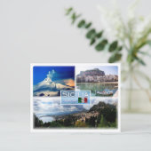 IT Sicilia - Ätna - Cefalu' - Taormina Postkarte (Stehend Vorderseite)