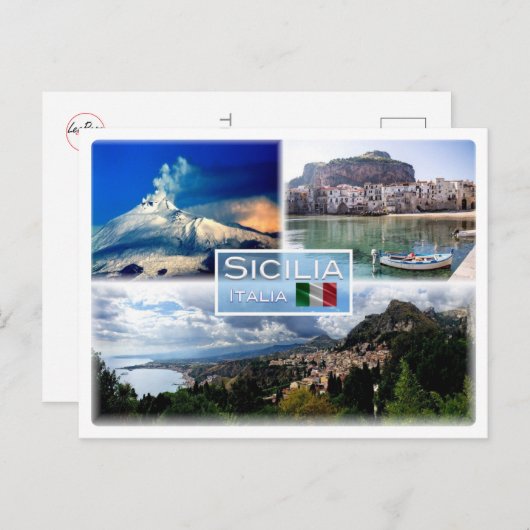 IT Sicilia - Ätna - Cefalu' - Taormina Postkarte (Vorne/Hinten)