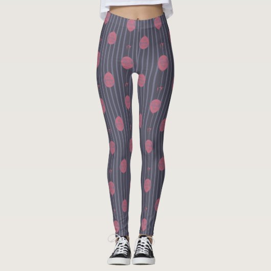 IT - Sie schwimmen zu ballon Streifenmuster Leggings (Vorderseite)