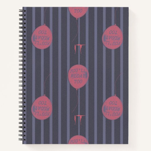 IT - Sie schwimmen zu ballon Streifenmuster Notizblock (Vorderseite)