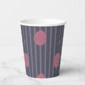 IT - Sie schwimmen zu ballon Streifenmuster Pappbecher (Rückseite)