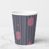 IT - Sie schwimmen zu ballon Streifenmuster Pappbecher (Rechts)