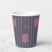 IT - Sie schwimmen zu ballon Streifenmuster Pappbecher (Vorderseite)