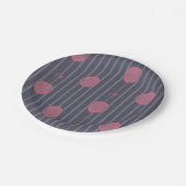 IT - Sie schwimmen zu ballon Streifenmuster Pappteller (Schrägansicht)