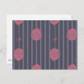 IT - Sie schwimmen zu ballon Streifenmuster Postkarte (Vorne/Hinten)