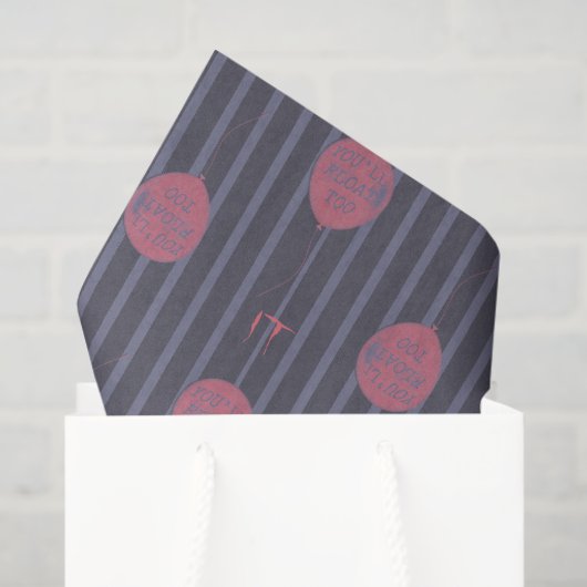 IT - Sie schwimmen zu ballon Streifenmuster Seidenpapier (Geschenktüte)