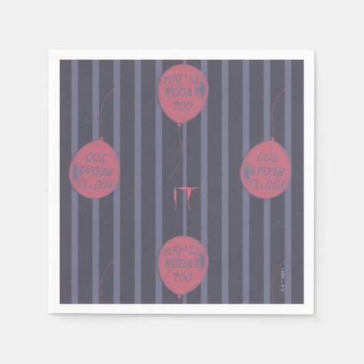 IT - Sie schwimmen zu ballon Streifenmuster Serviette (Vorderseite)