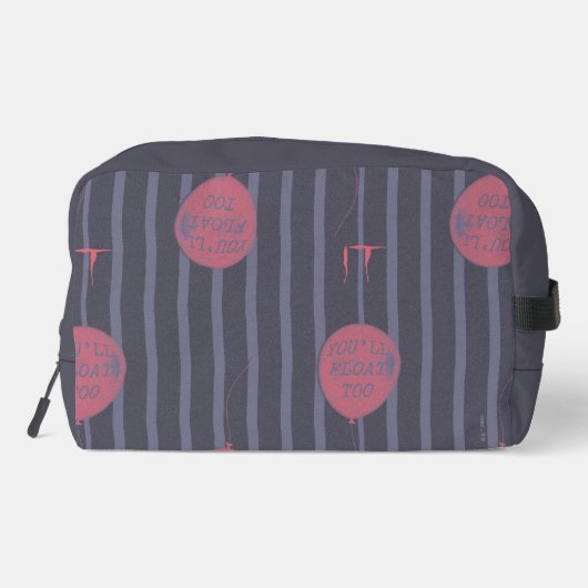 IT - Sie schwimmen zu ballon Streifenmuster Waschbeutel (Rückseite)