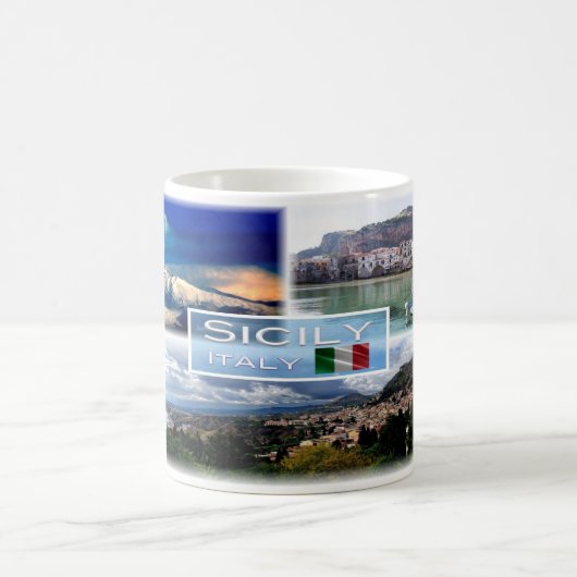 IT Sizilien - Vulkan Ätna - Cefalu' - Taormina - Kaffeetasse (Mittel)