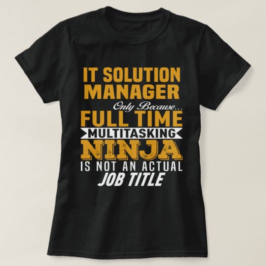 IT Solution Manager T-Shirt (Design vorne)