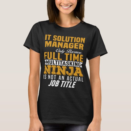 IT Solution Manager T-Shirt (Vorderseite)