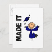 IT-Strichmännchen-Abschluss Ankündigungspostkarte (Vorne/Hinten)