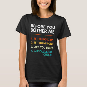 IT Support Checklist Funny Office-Computerunterstü T-Shirt