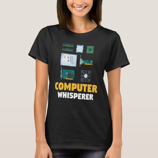 IT-Support Computerprogrammierer Computer-Flüste T-Shirt (Vorderseite)