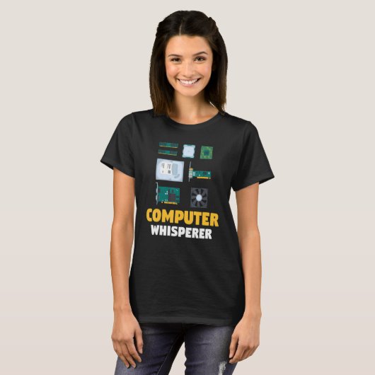 IT-Support Computerprogrammierer Computer-Flüste T-Shirt (Vorne ganz)