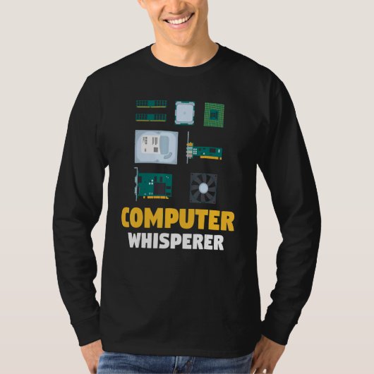 IT-Support Computerprogrammierer Computer-Flüste T-Shirt (Vorderseite)