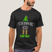 IT-Support Elf Funny Computer Tech Weihnachten T-Shirt (Vorderseite)