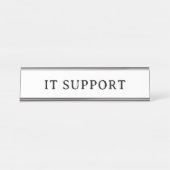 IT SUPPORT | Professional Modern Schreibtischnamensplakette (Vorderseite )