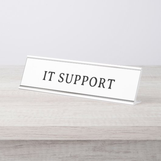 IT-SUPPORT | Professionell Modern Schreibtischnamensplakette (Vorderseite )