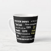 IT Swear Words Funny CIO Computing Geschenk Milchtasse (Linke Ecke)