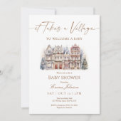 "It take a Village" Einladung zur Kinderdusche (Vorderseite)