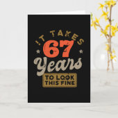 It takes 67 Years to look this fine Greeting Card Karte (Gelbe Blume)