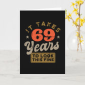 It takes 69 Years to look this Greeting Card Karte (Gelbe Blume)