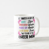 It Takes A Lot To Be A Cheer Mom Funny Cheerleadin Kaffeetasse (VorderseiteRechts)