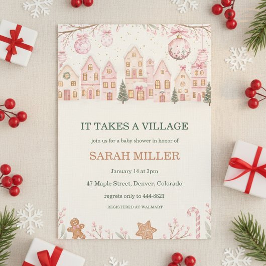 It Takes a Village Baby Shower Invitation Einladung