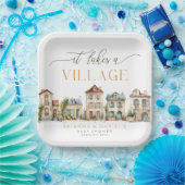 It Takes a Village Baby Shower Plates Pappteller (Party)