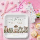 It Takes a Village Baby Shower Plates Pappteller (Party)