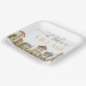 It Takes a Village Baby Shower Plates Pappteller (Gewinkelt)