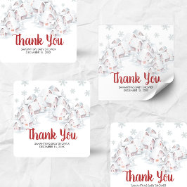 It Takes a Village Baby Shower Quadratischer Aufkleber